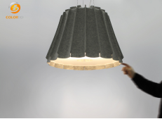 PET-LPD-009S Schallabsorptions-Dekorationsmaterial PET-Filz-Lampenschirm mit hoher Qualität